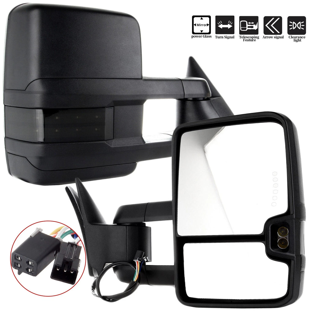 Power Towing Mirrors with Signal Lights for Chevy C/K 1500 2500 3500 (1988–1998)