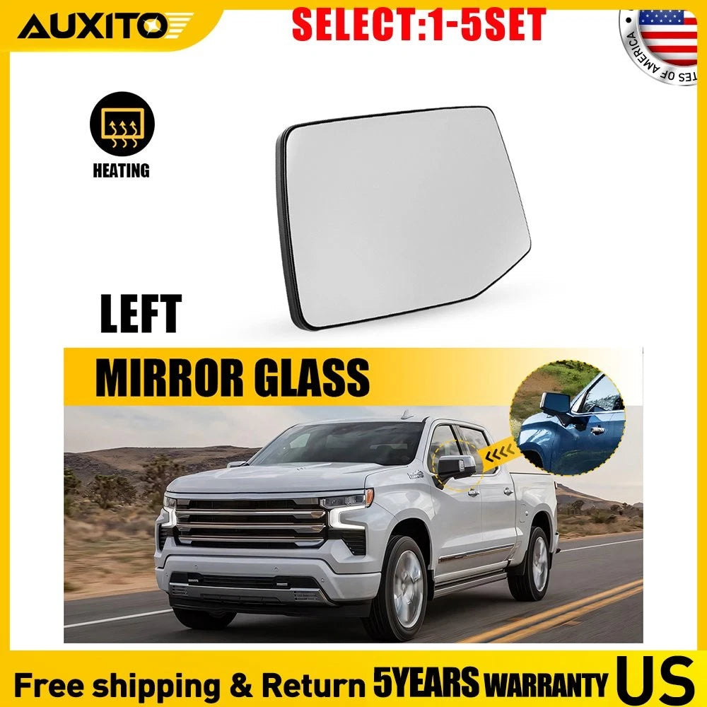 Heated Driver Side Mirror Glass for Silverado 2500 3500 HD Sierra HD (2019–2024)