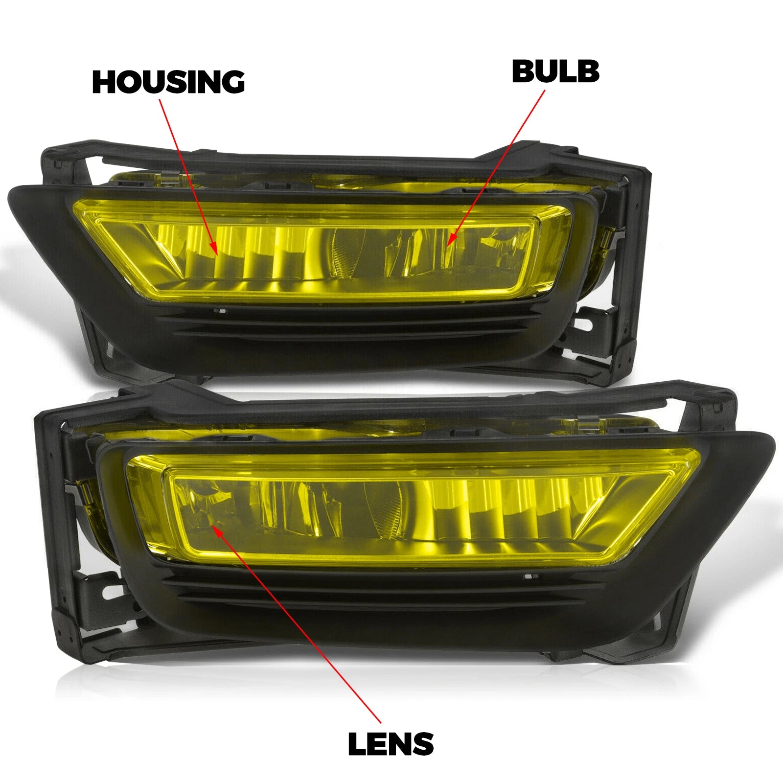 Amber Fog Lights Assembly Set for Honda Accord Sedan (2013–2015)