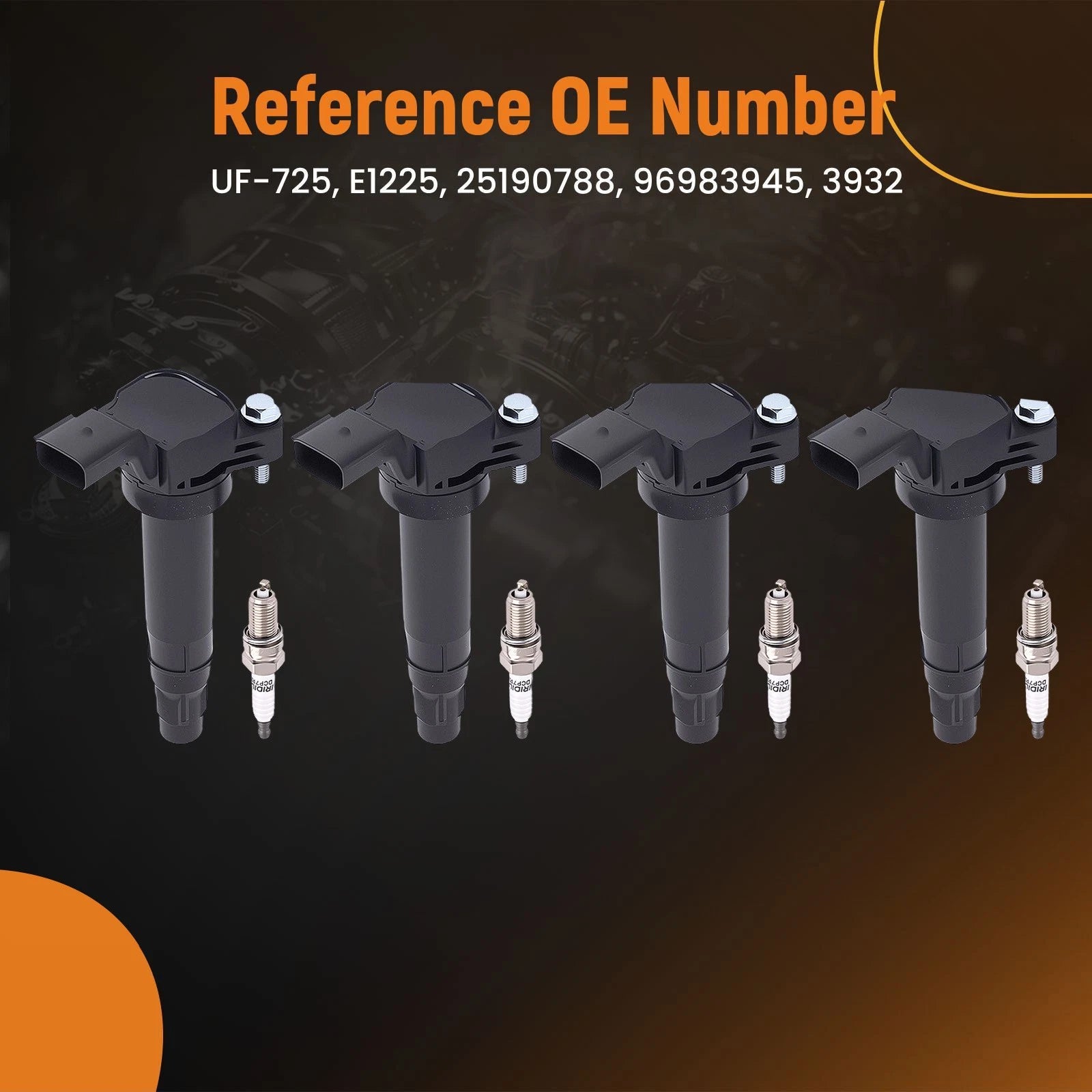 Ignition Coil and Spark Plug Set for Chevrolet Spark 2013–2015 1.2L