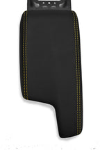 Leather Console Lid Armrest Cover for Subaru Impreza (2017–2020) Yellow Stitch