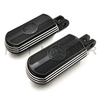 Black Skull Rubber Footpeg for Harley FXBB FXBR FXBRS FXLR (2018–2023)