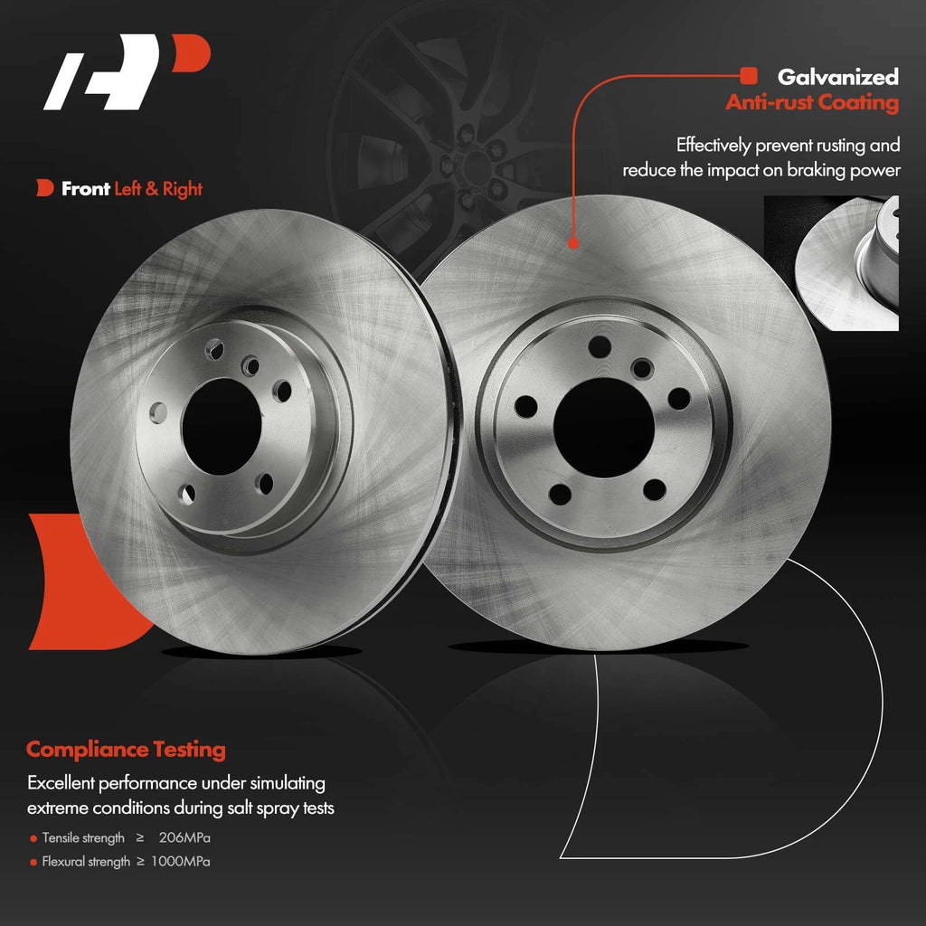 Front Side Disc Brake Rotors for BMW X5 X6 (2007–2018) 348.1mm