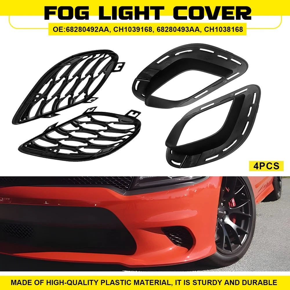 Bumper Fog Light Grilles Brackets for Dodge Charger (2022–2023) EXV