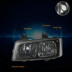 Set of 2 OE Style Smoked Lens Upper Headlights for Express/Savana 1500-4500 (2003–2024)