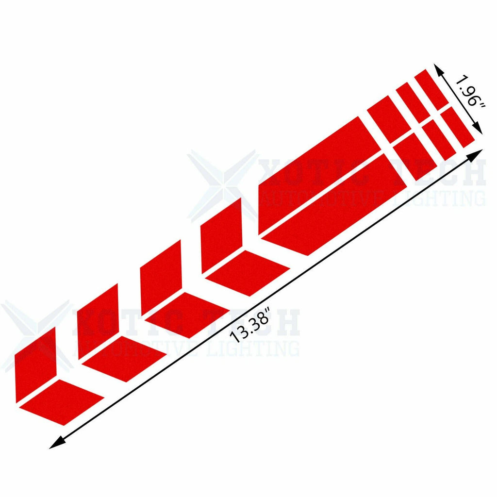 Racing Red Reflective Arrow Stripe Pattern Stickers for BMW Motorcycle (2010-2020)