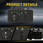 Headlight Switch for Ford F-250 F-350 F-450 F-550 Super Duty (2002–2004) EXV