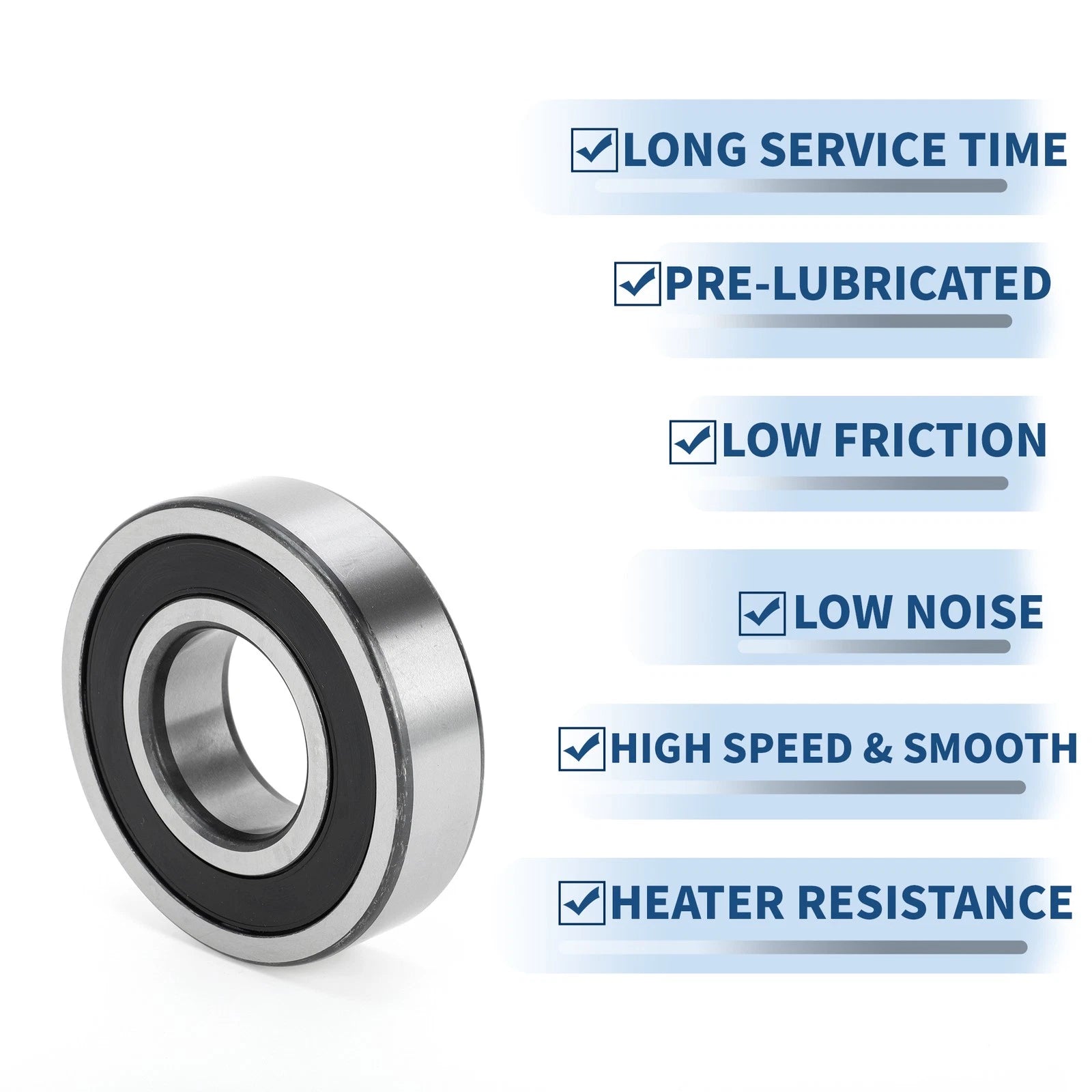 Deep Groove Ball Bearing 6307VV for Scooter Skateboard (35x80x21mm)