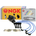 NGK Ignition Coil Wires & 4 Laser Platinum Spark Plugs Kit for Ford Probe (1993–1997)