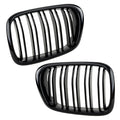 Gloss Black Front Bumper Kidney Grille for BMW 5 Series E39 (1996-2003)