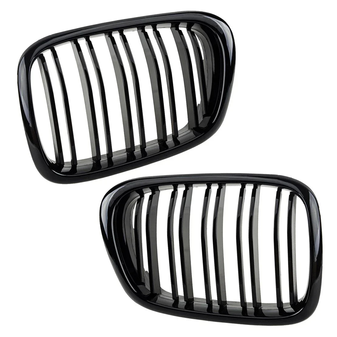 Gloss Black Front Bumper Kidney Grille for BMW 5 Series E39 (1996-2003)