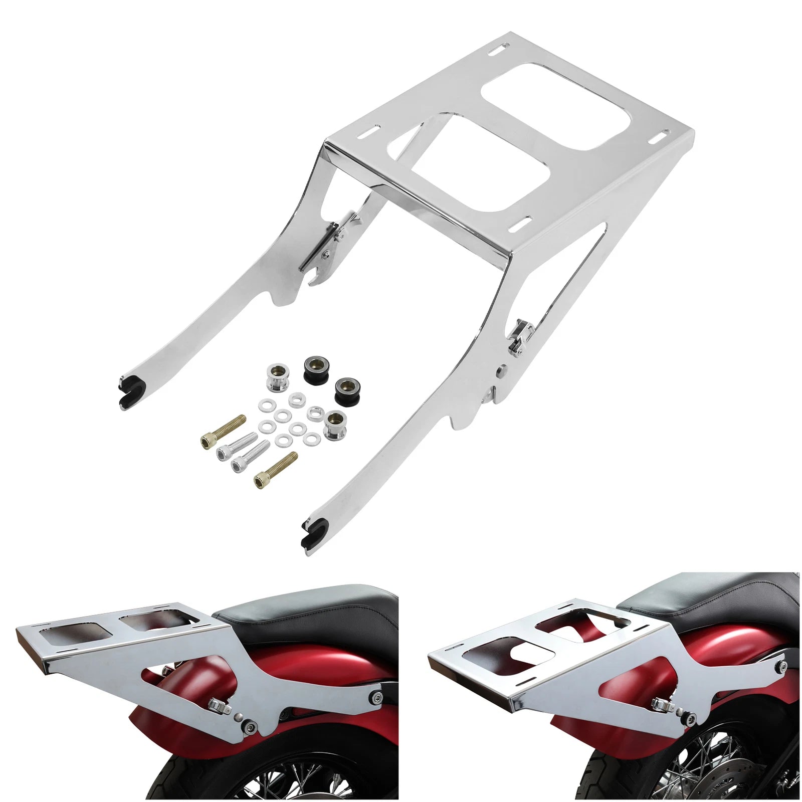 2-Up Mounting Rack for Harley Softail Heritage Classic FLHC (2018–2025) Chrome