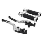 Silver Extendable Brake Clutch Levers Grip Set for Speed Twin (2019-2023)