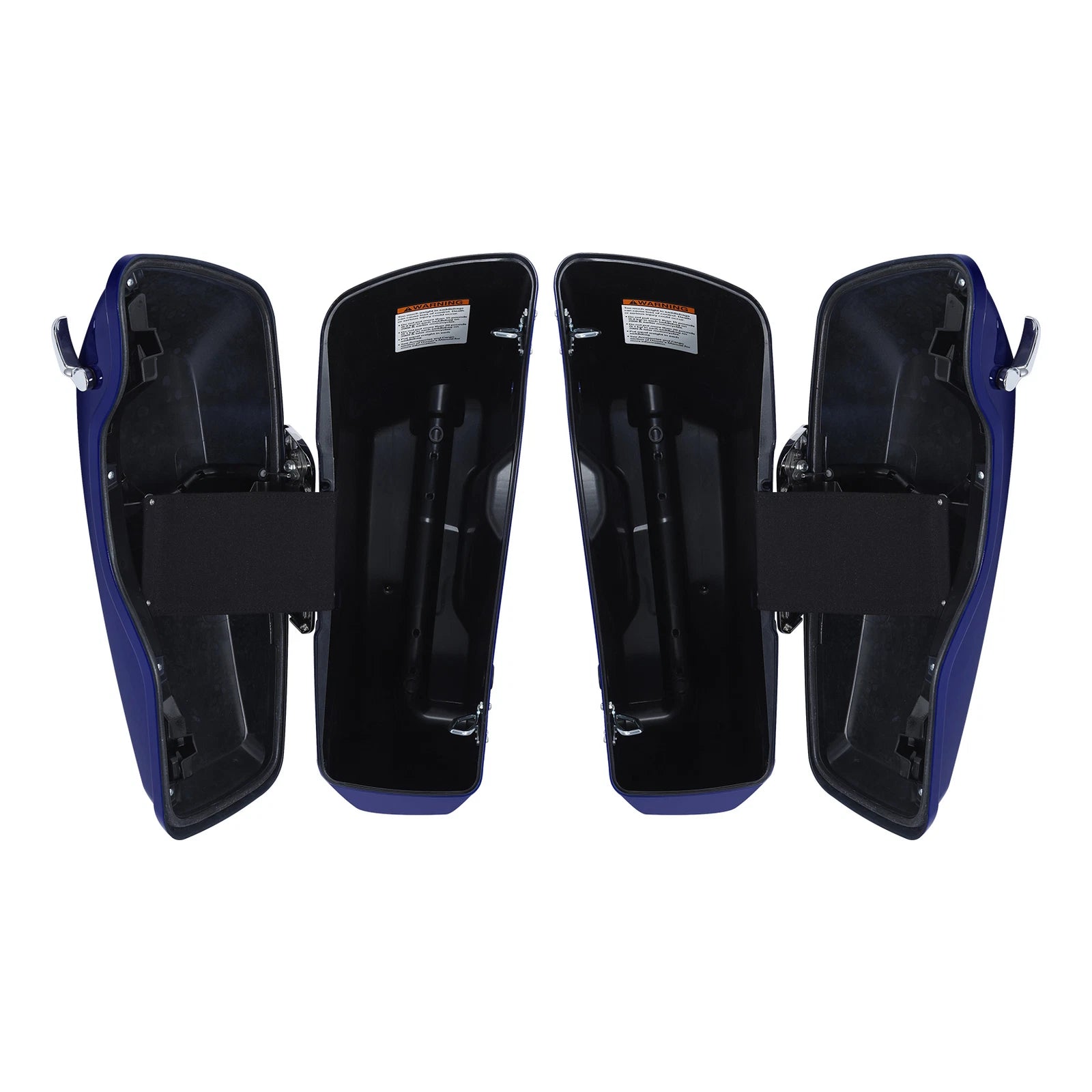 4" Stretched Saddlebags for Harley Touring (2014–2023) Zephyr Blue/Black Sunglo