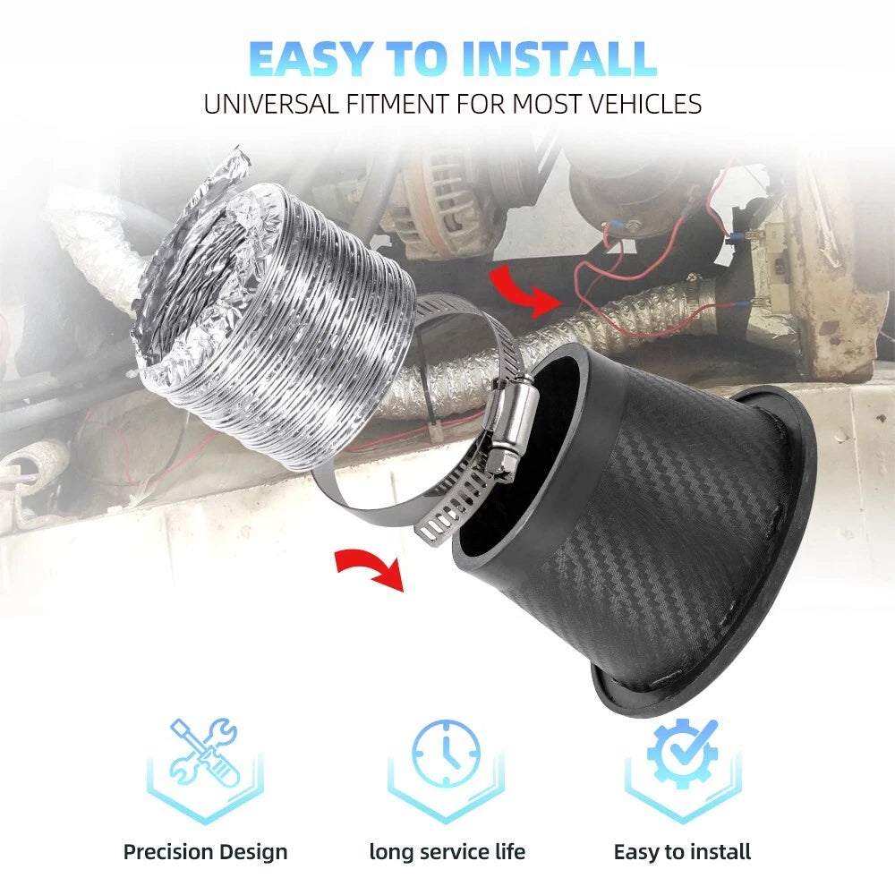 Turbo Air Intake Pipe Funnel Kit for Universal Cars