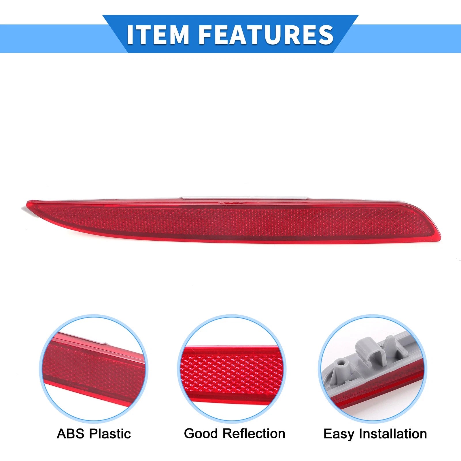 Rear Bumper Reflector No.BBP2515M0A for Mazda 3 BL (2010–2013) Red