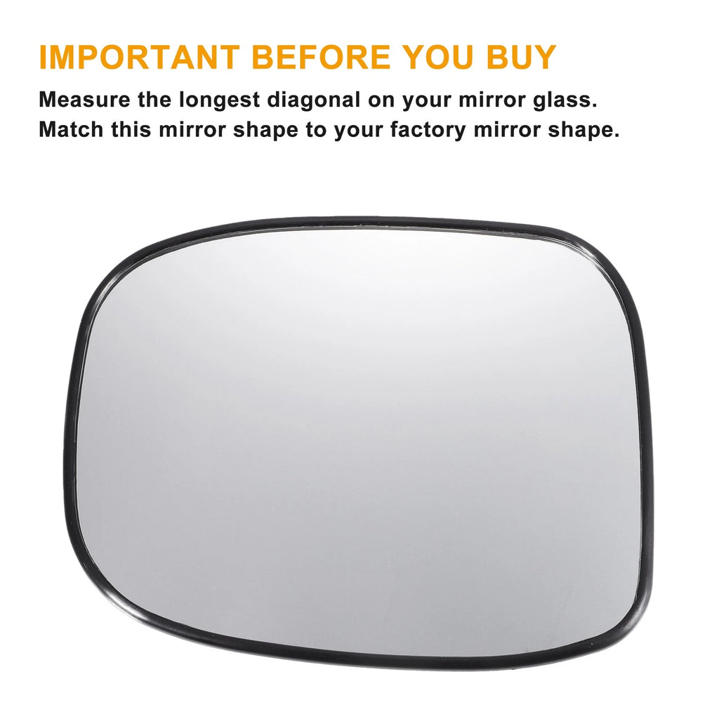 Left White Mirror Glass w/ Back for Honda (Non-Heated, Lamp)