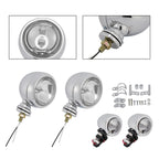 D19 Motorcycle Spotlight Headlight Fog Beam Chrome for Motorcycle Scooter