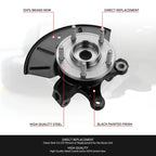 Front Right Loaded Wheel Bearing Knuckle for Ford Escape 2001–2012