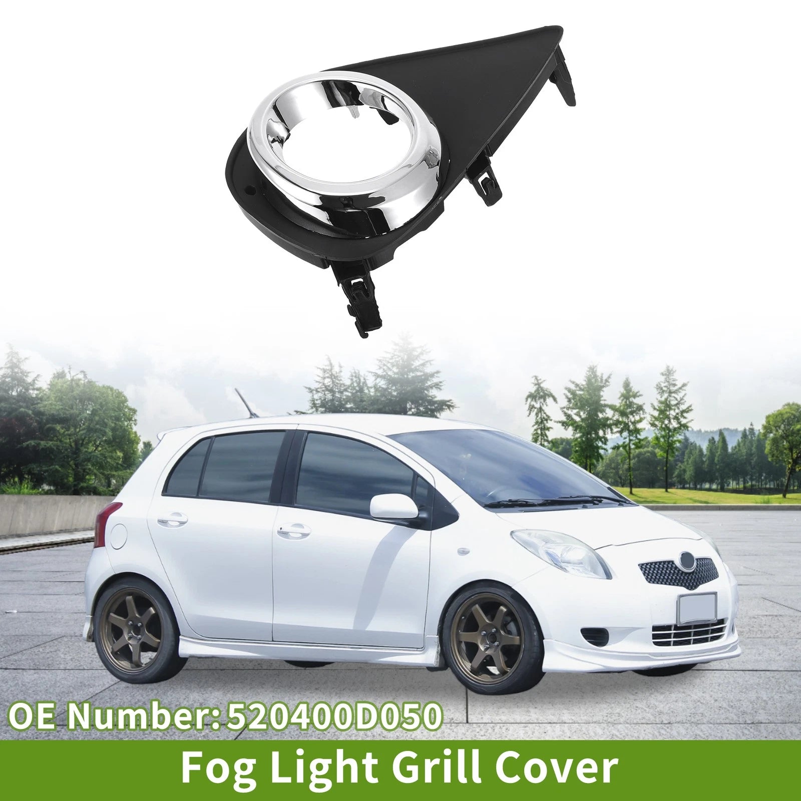 1 Pc Fog Light Grill for Toyota Yaris (2015–2017) No. 520400D050