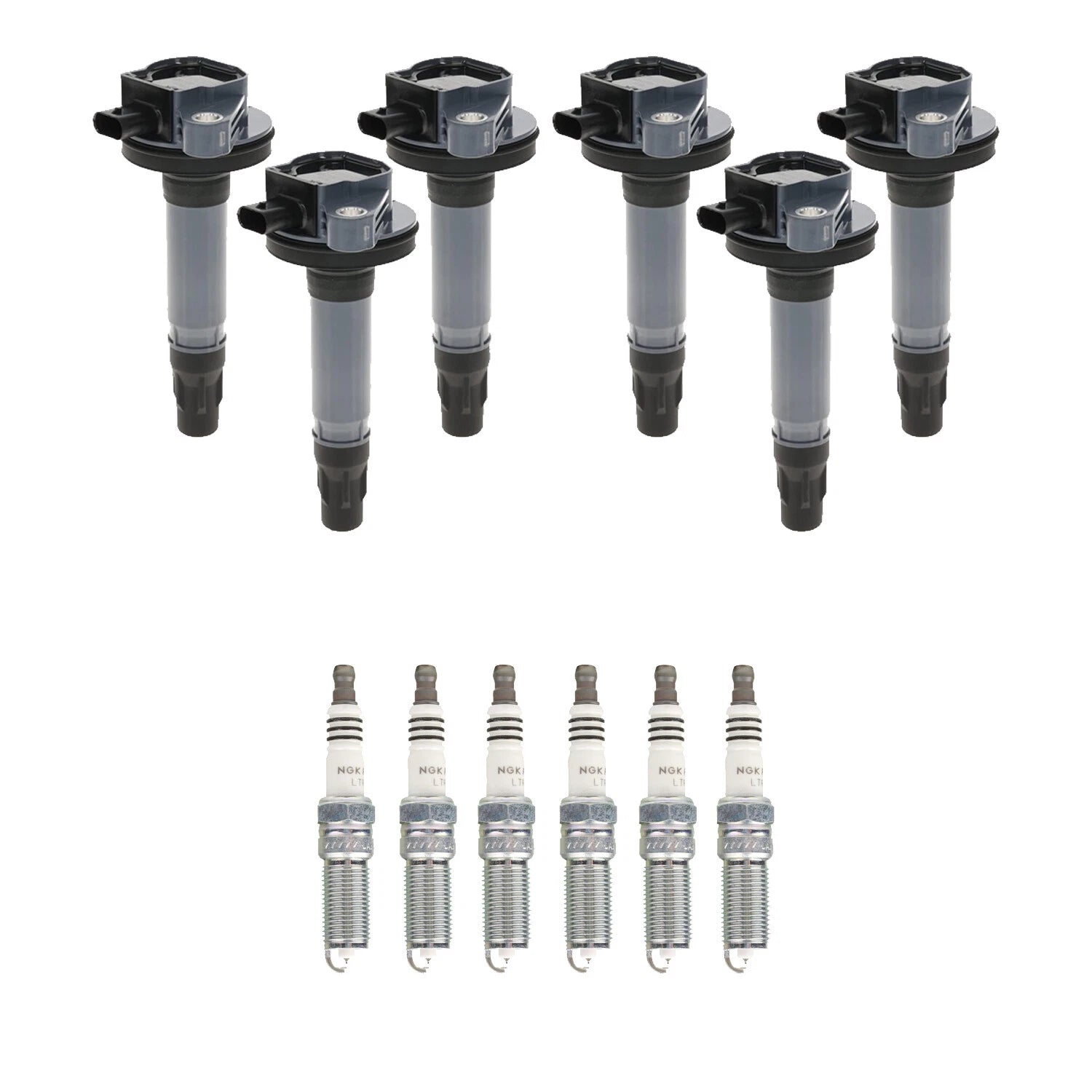 Set of 6 Ignition Coils & NGK Ruthenium Spark Plugs for Nautilus Taurus (V6)
