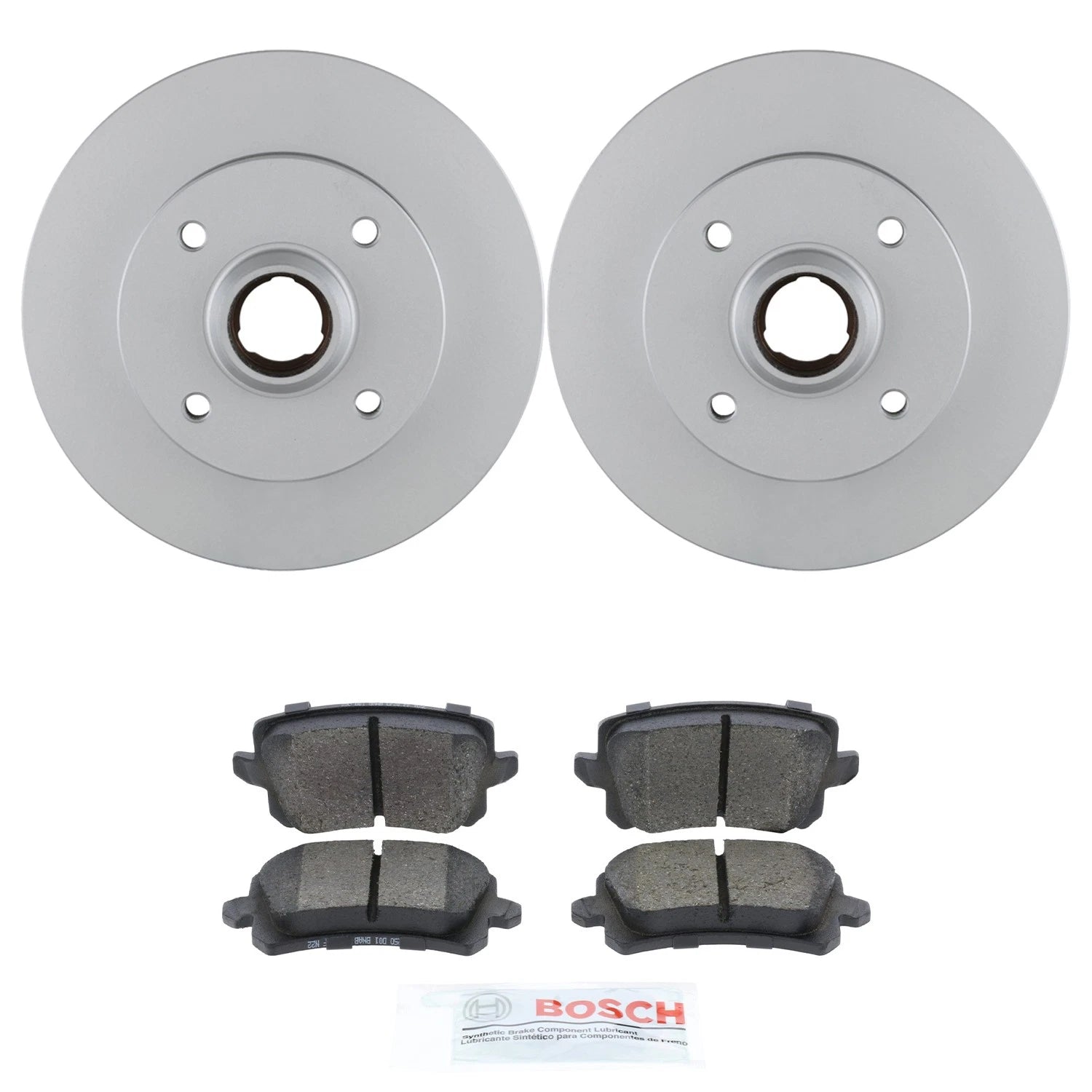 Bosch Rear Disc Brake Rotors & Ceramic Brake Pads Kit for VW CC, Passat, Q3, Tiguan (2010–2021)