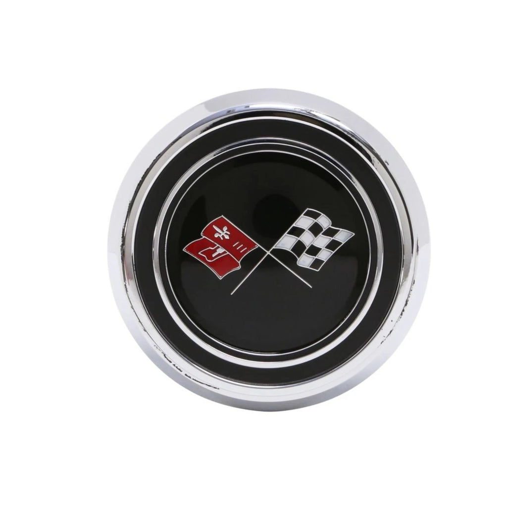 Deluxe Horn Cap for 1967 Chevrolet Corvette (Chevy Cross Flags)