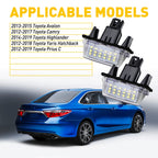 2X Rear LED License Plate Light for Toyota Camry Yaris Highlander Avalon Prius