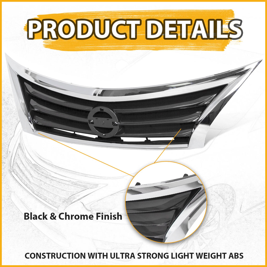 Chrome Front Bumper Grille for Nissan Altima (2013-2015)