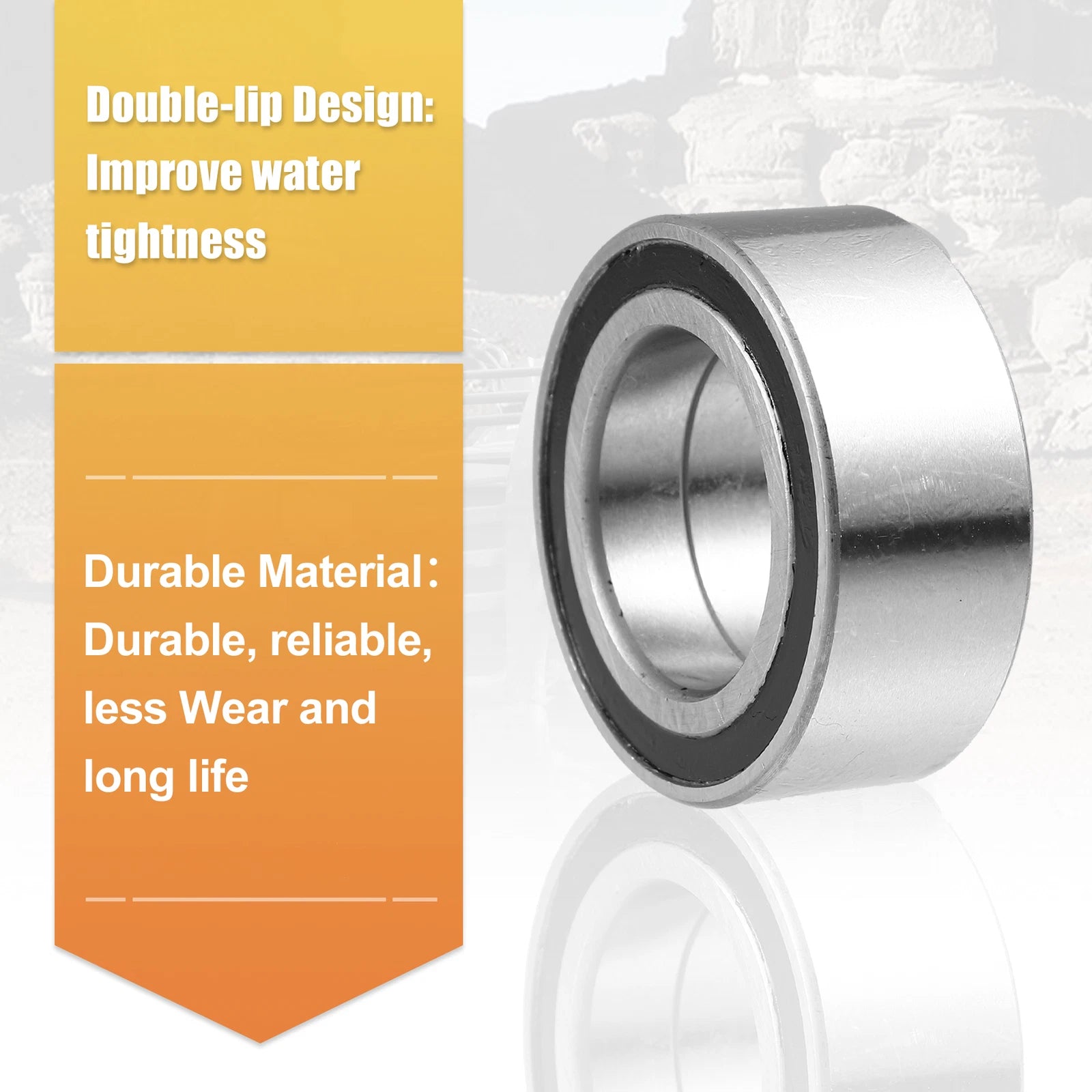 Pair Front Wheel Bearings with Seals Kit for Honda FourTrax Rancher 420 (2007–2013)
