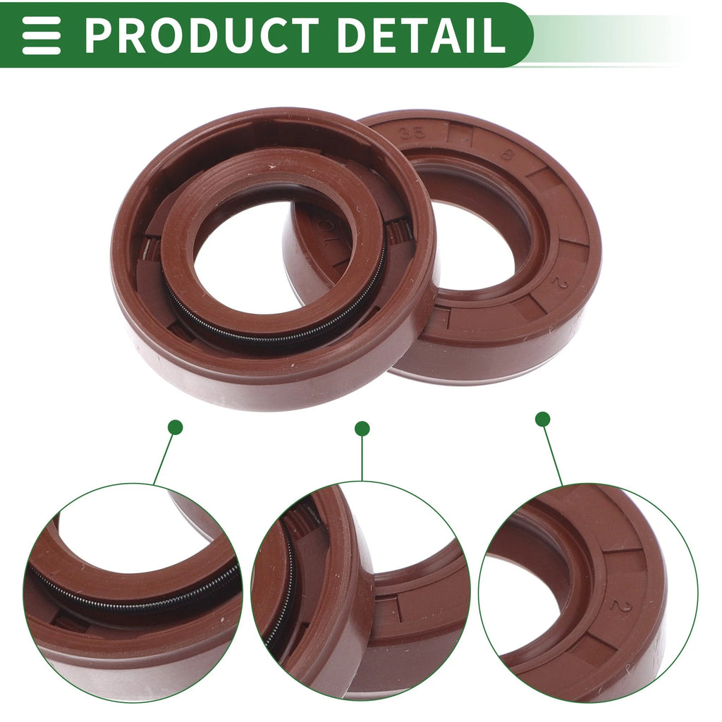 Set of 5 Oil Seal Rotary Shaft Seal FKM Rubber 19x35x8mm