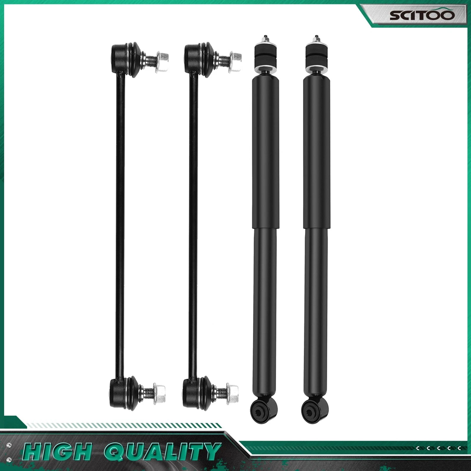 Rear Shocks & Sway Bar Links Kit for Toyota Yaris (2007–2011)