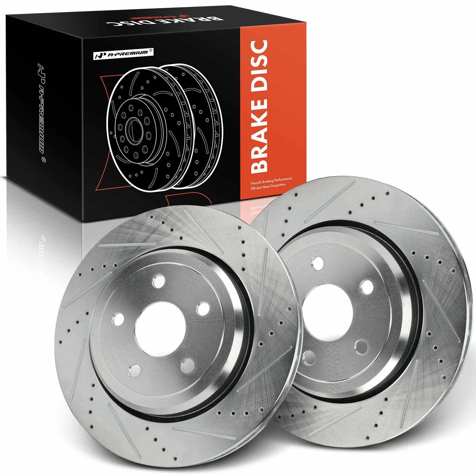 Rear Drilled Brake Rotors for Jeep Grand Cherokee Dodge Durango