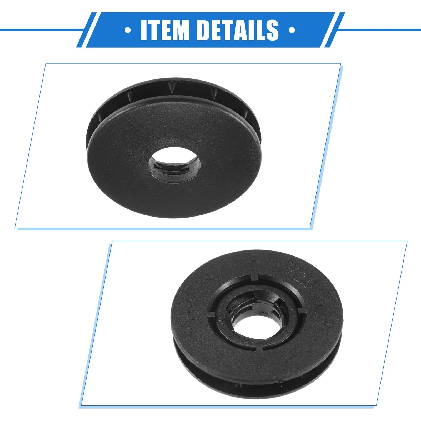 2pcs Floor Mat Fixing Clip for Ford  - Durable Plastic Black