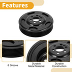 Engine Harmonic Balancer Crankshaft Pulley for Audi A3 (2006–2008) No. 06F105243J