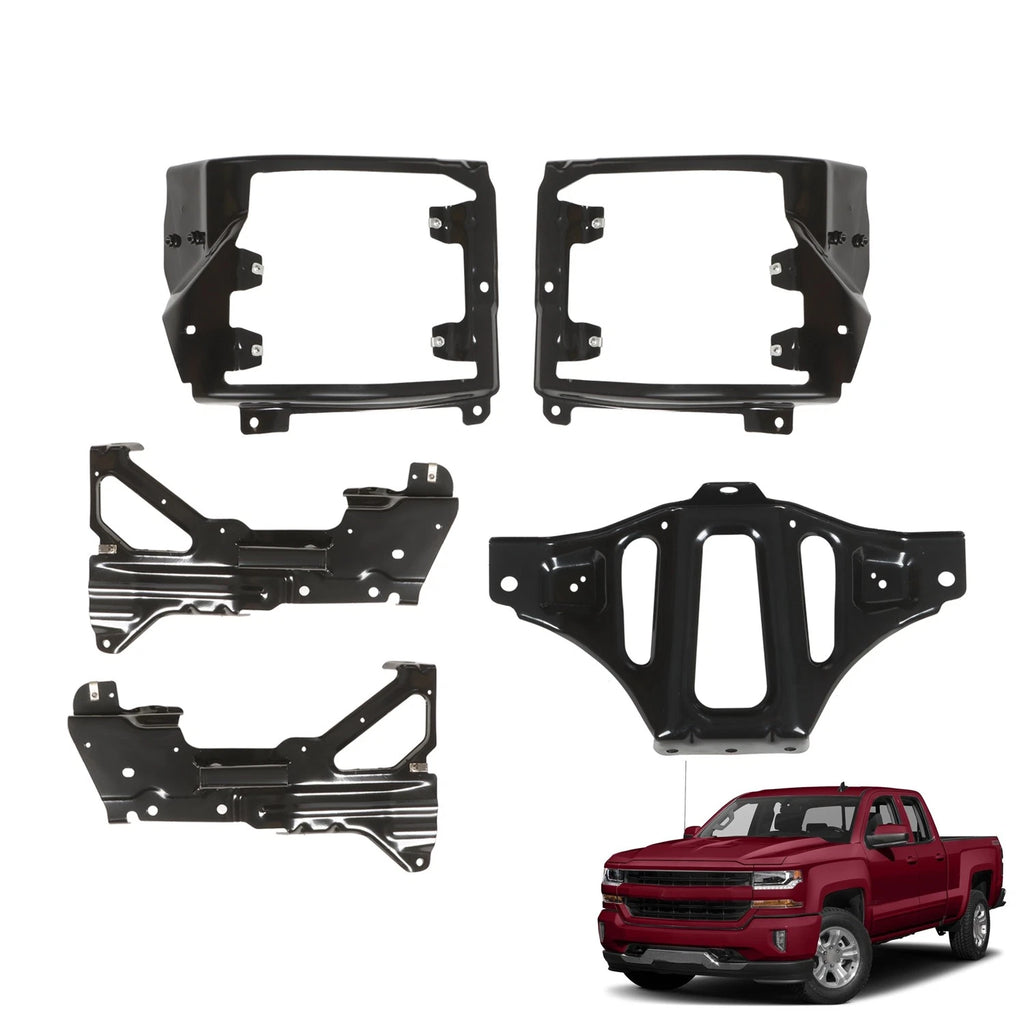Bumper Support & Mount Bracket Set for Chevrolet Silverado 1500 (2016–2018)