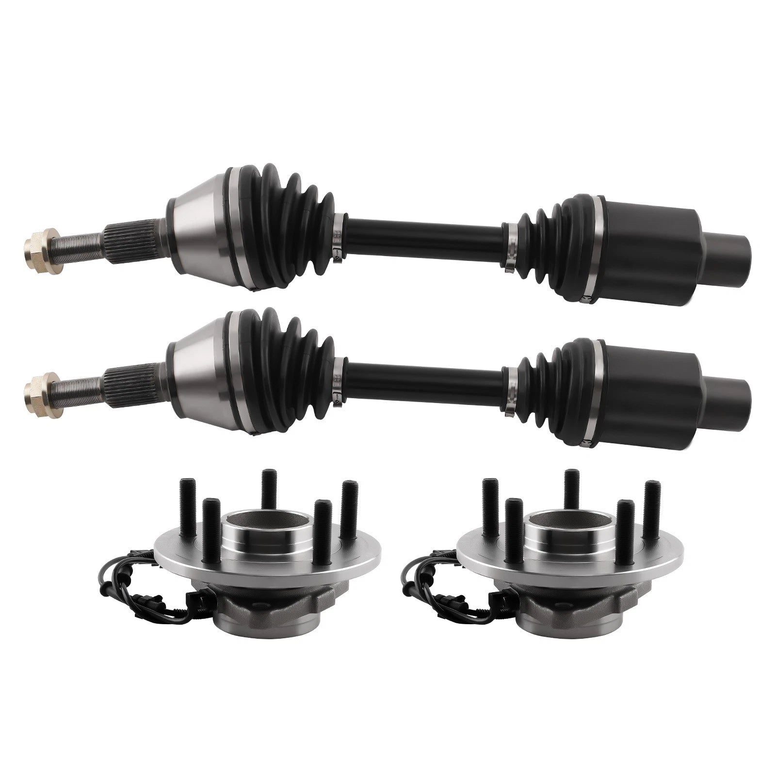 CV Axle Shaft + Wheel Bearing Hub for Ram 1500 (2012–2018)