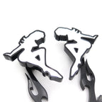 Black Beach Lady Mirrors for Honda/Kawasaki/Suzuki Cruiser (All Years)