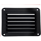 Black Square Nylon Louver Grille for Marine Air Vent Outlets (140mm x 123mm)