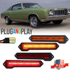 4X LED Side Marker Lights for Chevrolet Monte Carlo (1970–1972)