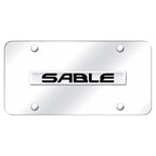 Chrome Name on Chrome License Plate - Officially Licensed for Mercury Sable