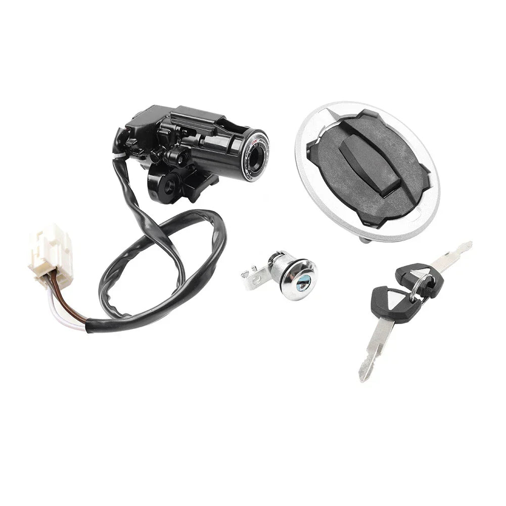 Ignition Switch Lock Fuel Gas Cap Key Set for Kawasaki Ninja 400 (2018-2023)