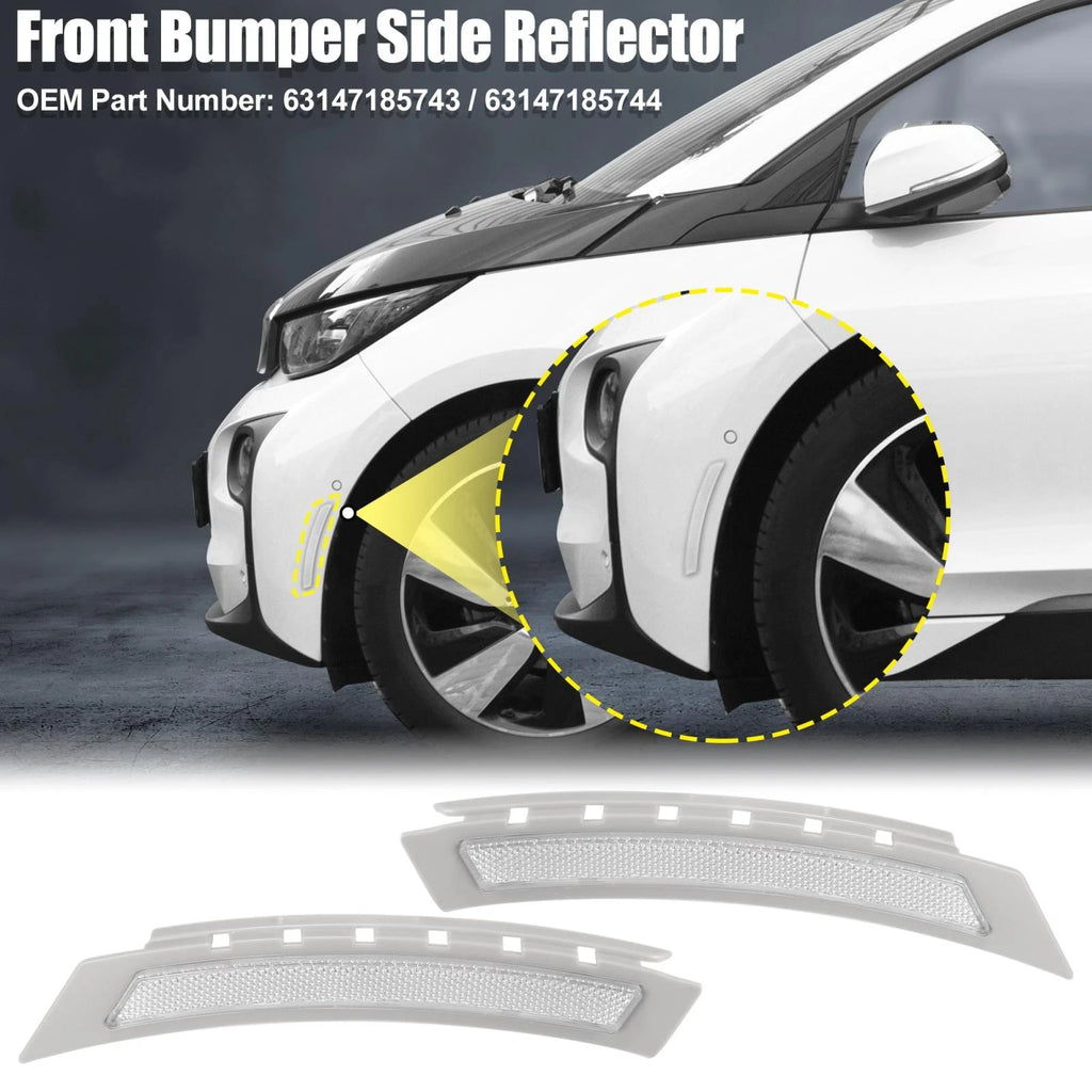 Pair of Front Bumper Reflectors for BMW 5 Series LCI (2011–2017) 63147185743 63147185744