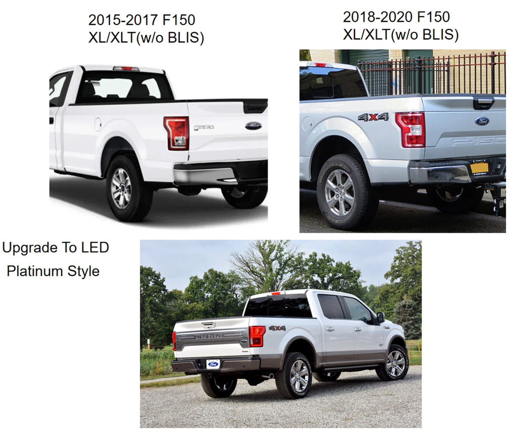 Tail Light Upgrade Pair for Ford F-150 (2015–2020) Blind Spot Style