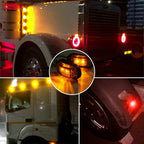 10 Pcs Amber Oval LED Side Clearance Marker Lights for Car Truck Trailer