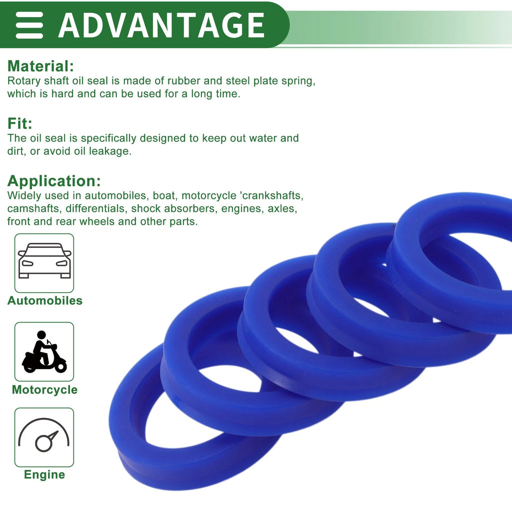Set of 5 Oil Seal Rotary Shaft Seal TPU 38x52x10mm High Pressure