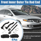 Set of 6 Front Inner Outer Tie Rod End Links EV800328 ES800054 ES800053 for Toyota