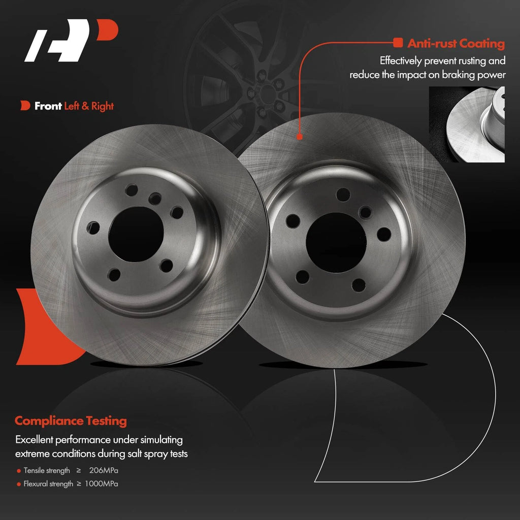 2X Front Disc Brake Rotors for BMW 528i (2011-2016)