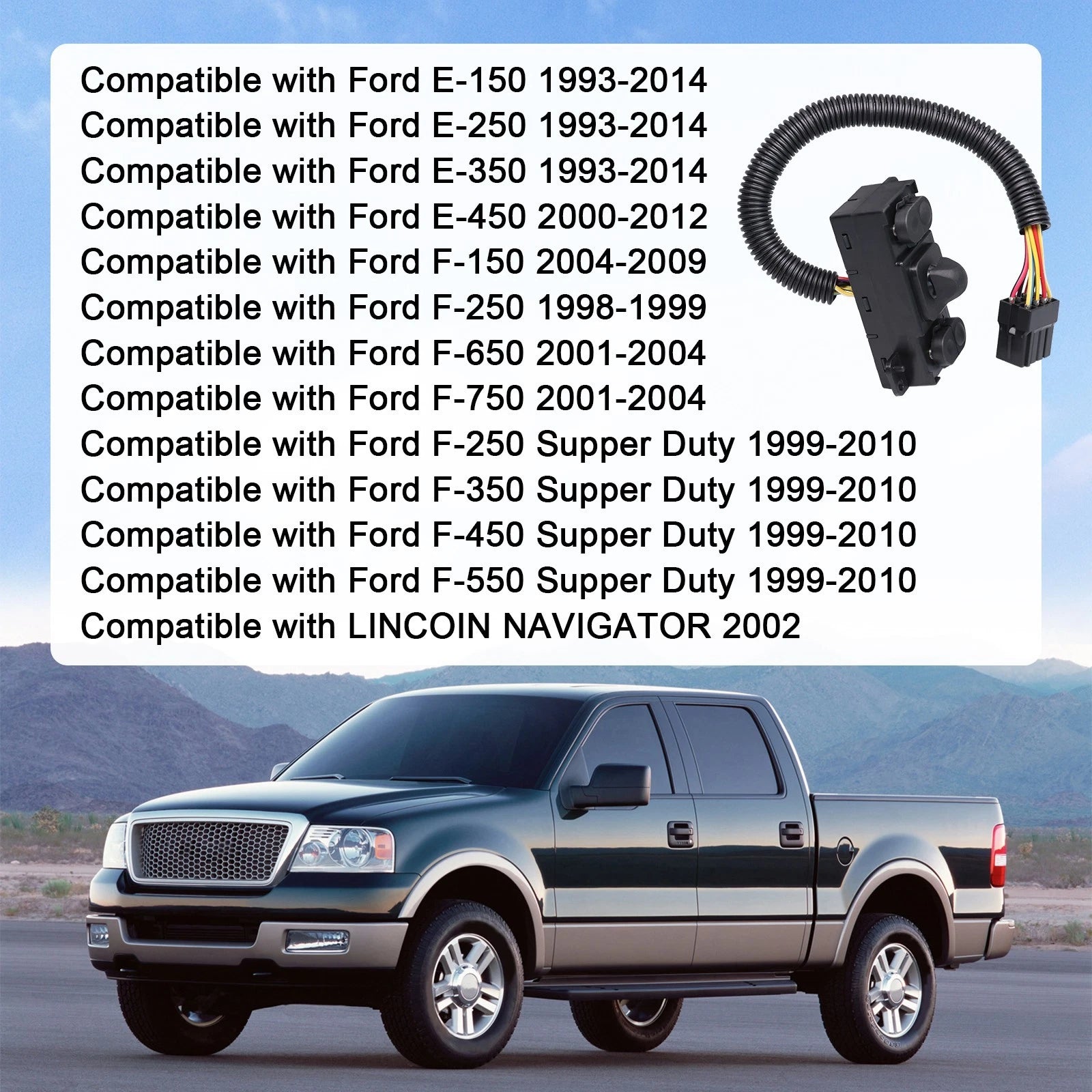 Power Seat Switch for Ford F-150 F-250 F-350 (2004–2008)