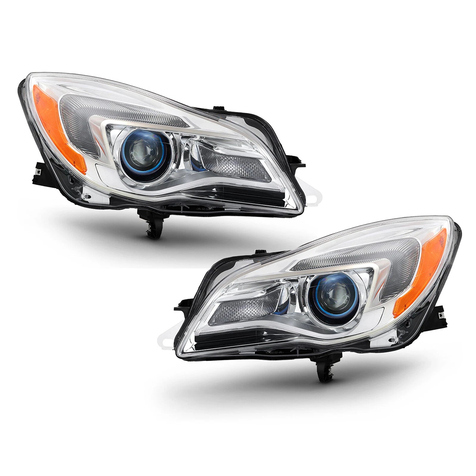 Halogen Headlight Set for Buick Regal (2014–2017) w/Bulb Chrome Left+Right